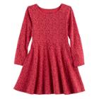 Toddler Girl Jumping Beans&reg; Print Skater Dress, Size: 3t, Med Red
