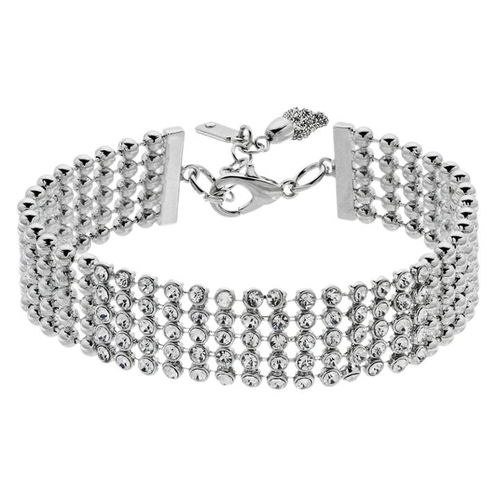 Simply Vera Vera Wang Simulated Crystal Multi Row Bracelet, Women's, Silver