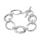 Chaps Circle Link Toggle Bracelet, Women's, Silver
