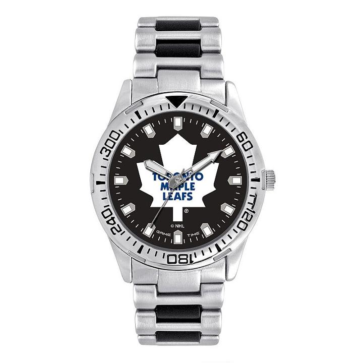 Game Time, Men's Toronto Maple Leafs Heavy Hitter Watch, Silver