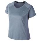 Plus Size Nike Miler Dri-fit Short Sleeve Top, Women's, Size: 3xl, Blue Other