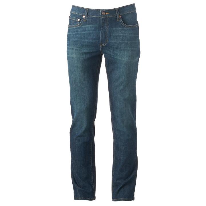 Men's Urban Pipeline Slim-fit Straight-leg Jeans, Size: 33x32, Dark Blue