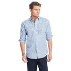 Big & Tall Izod Saltwater Oxford Plaid Woven Button-down Shirt, Men's, Size: 4xb, Med Blue