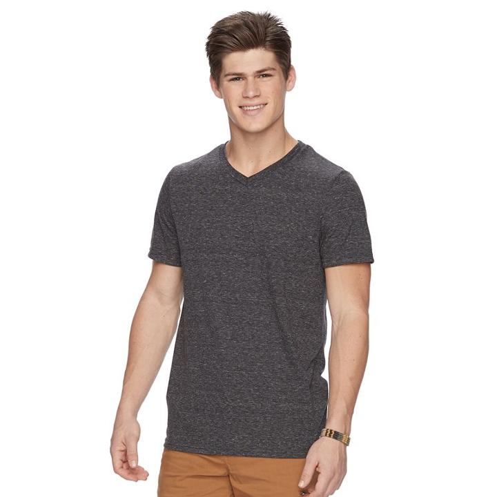 Men's Urban Pipeline&reg; Ultimate V-neck Fashion Tee, Size: Large, Black