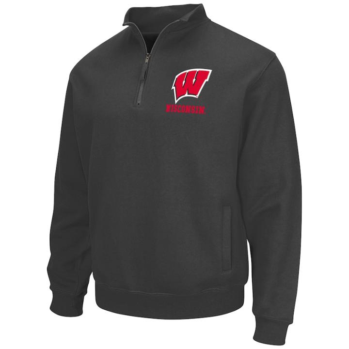 Men's Wisconsin Badgers Fleece Pullover, Size: Small, Light Grey