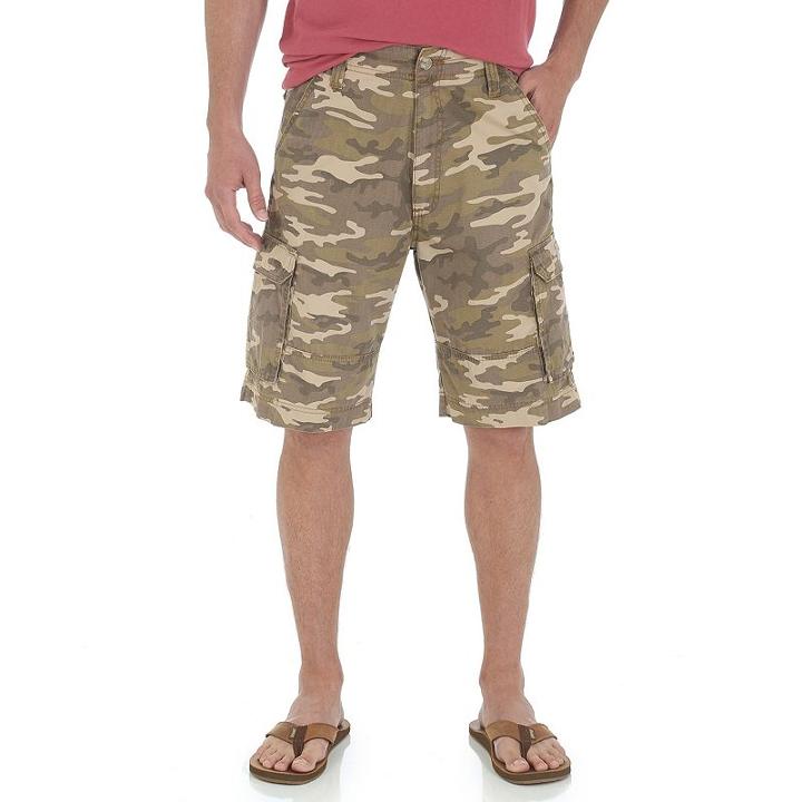 Men's Wrangler Clearwater Cargo Shorts, Size: 40 - Regular, Med Brown