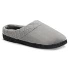 Dearfoams Women's Quilted Velour Clog Slippers, Size: Large, Dark Grey