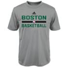 Boys 4-7 Adidas Boston Celtics Heathered Practice Climalite Tee, Boy's, Size: L(7), Grey