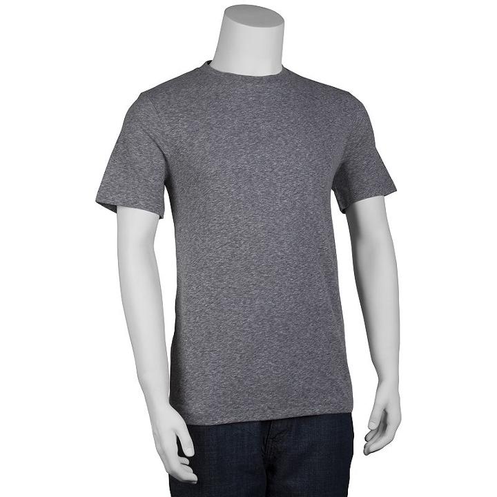 Big & Tall Classic-fit Basic Crewneck Tee, Men's, Size: Xxl Tall, Grey