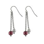 Sterling Silver Dyed Freshwater Cultured Pearl Drop Earrings, Women's, Multicolor