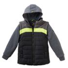 Boys 4-7 Pacific Trail Mock-layer Puffer Vest Hoodie, Boy's, Size: 5-6, Black