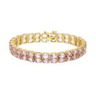 Sterling Silver Amethyst Double Row Tennis Bracelet, Women's, Size: 7, Purple