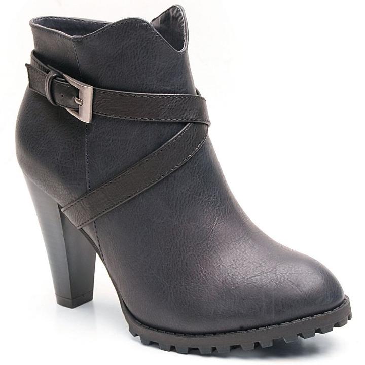 Kisses By 2 Lips Too Too Lingo Women's High Heel Ankle Boots, Girl's, Size: Medium (11), Dark Blue
