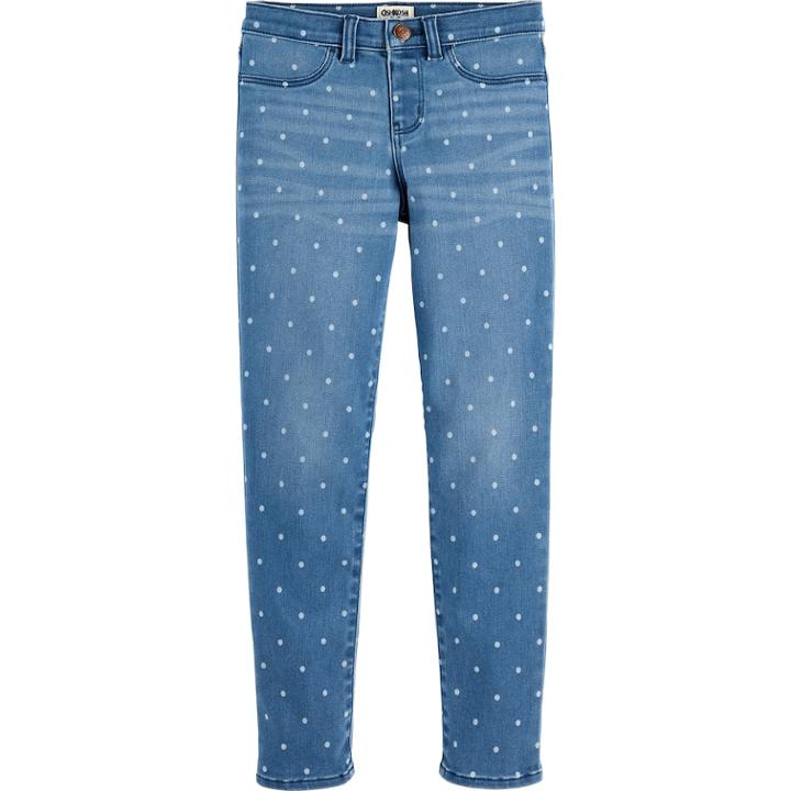 Girls 4-12 Oshkosh B'gosh&reg; Polka-dot Jeggings, Size: 4, Blue
