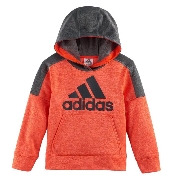 Boys 4-7x Adidas Hooded Graphic Pullover, Size: 5, Brt Red