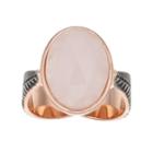 Olive & Ivy Rose Quartz Oval Ring, Women's, Size: 9, Pink