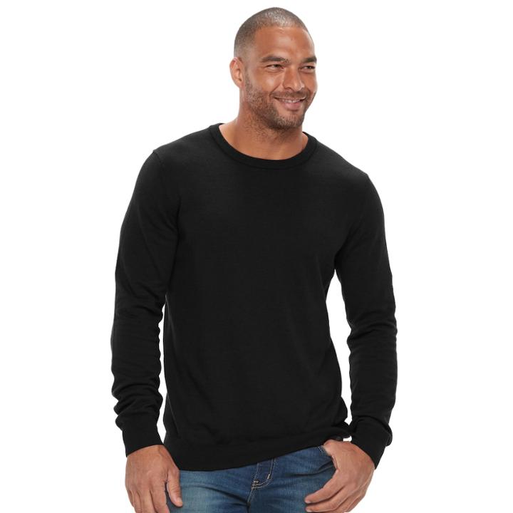 Big & Tall Sonoma Goods For Life&trade; Classic-fit Coolmax Crewneck Sweater, Men's, Size: Xl Tall, Oxford