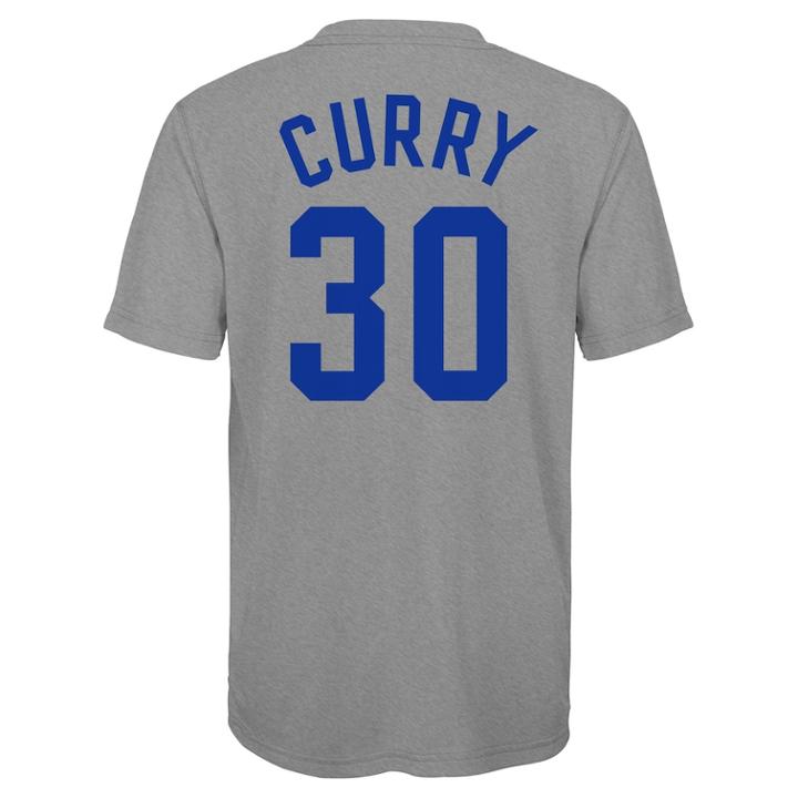 Boy's 8-20 Golden State Warriors Stephen Curry Name & Number Performance Tee, Size: Xl 18-20, Grey