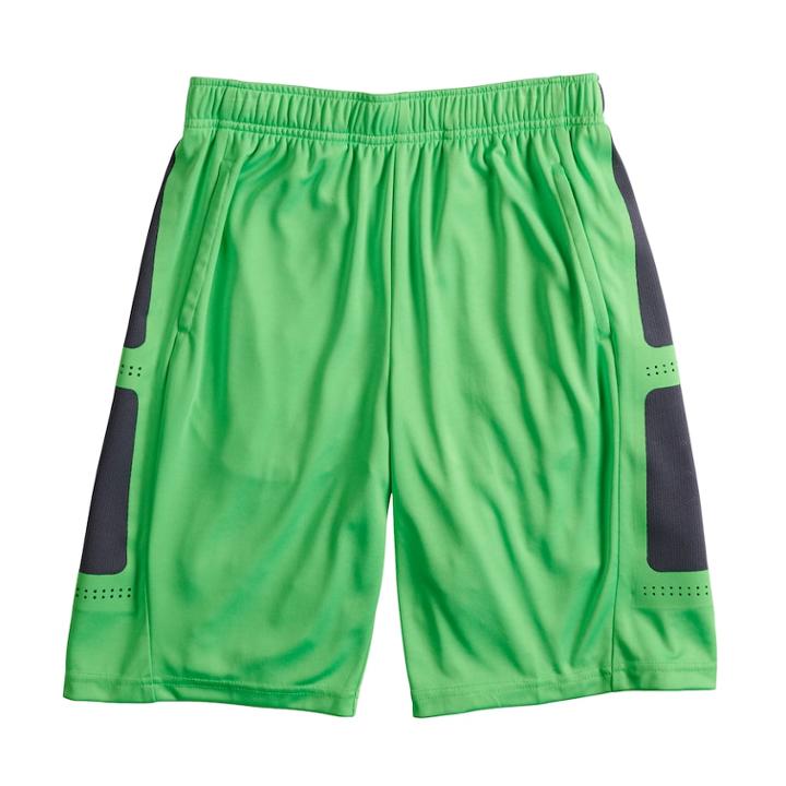 Boys 8-20 Tek Gear&reg; Laser-cut Shorts, Size: Large, Brt Green