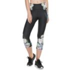 Women's Fila Sport&reg; Printed High-waisted Capri Leggings, Size: Small, Black