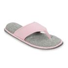 Dearfoams Women's Waffled Textured Thong Slip-on Slippers, Size: Xl, Dark Pink