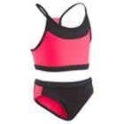 Girls 7-16 Under Armour Racer Top & Bottoms Bikini Swimsuit Set, Size: 12, Brt Pink