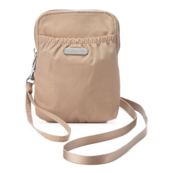 Women's Baggallini Bryant Pouch Convertible Crossbody Bag, Dark Beige