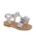 Laura Ashley Toddler Girls' Bow Slingback Sandals, Girl's, Size: 8 T, Silver