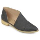 Journee Collection Quelin Women's D'orsay Flats, Size: 5.5 Med, Black
