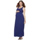 Maternity A:glow Essential Maxi Dress, Women's, Size: Xs Maternity, Drk Purple