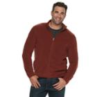 Big & Tall Croft & Barrow&reg; Classic-fit Extra-soft Arctic Fleece Full-zip Pullover, Men's, Size: 3xl Tall, Dark Red