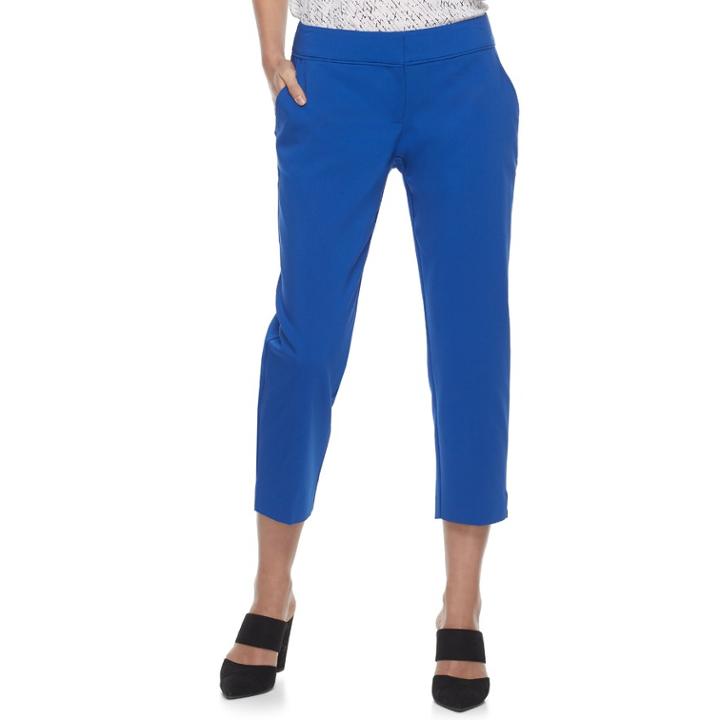Women's Apt. 9&reg; Torie Straight-leg Capri Pants, Size: 16, Blue