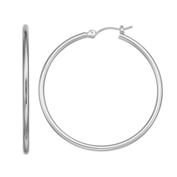 Simply Vera Vera Wang Nickel Free Hoop Earrings, Women's, Silver