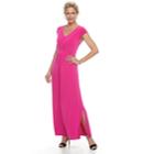Women's Dana Buchman Shirred Maxi Dress, Size: Small, Med Pink