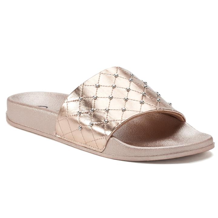 Candie's&reg; Canna Women's Slide Sandals, Size: Medium (10), Pink