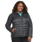 Plus Size Columbia Frosted Ice Printed Puffer Jacket, Women's, Size: 3xl, Grey (charcoal)