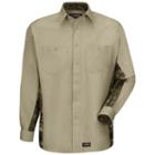 Men's Wrangler Workwear Camo Work Shirt, Size: Xxl, Brown