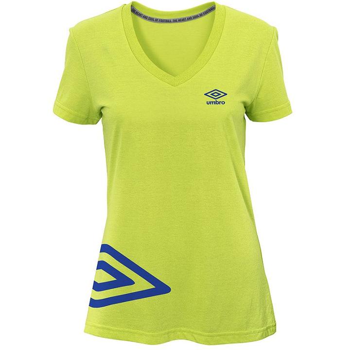 Women's Umbro Flank Short Sleeve Top, Size: Xl, Brt Green