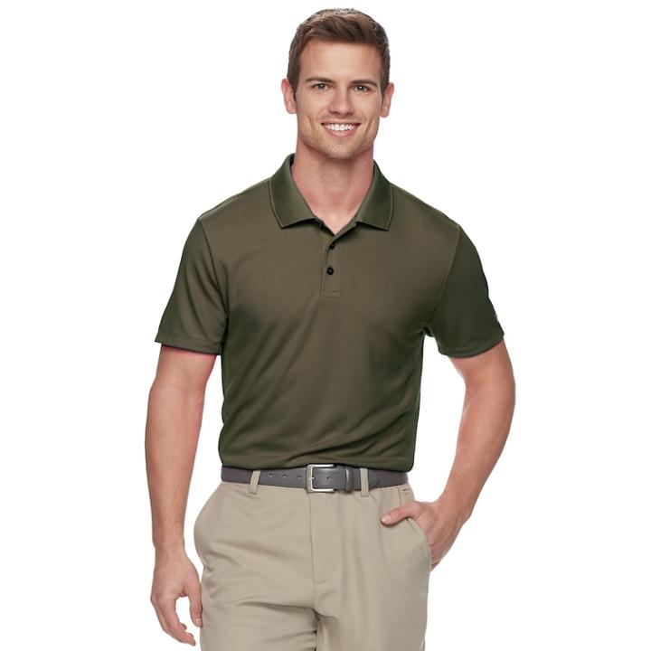 Men's Fila Sport Golf&reg; Fitted Pro Core Performance Polo, Size: Large, Dark Green