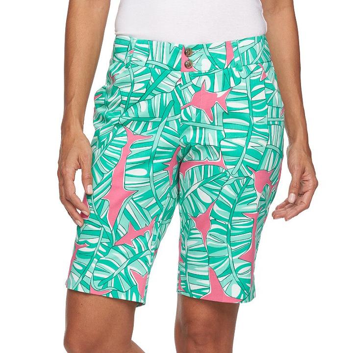 Women's Loudmouth Golf Banana Beach Bermuda Shorts, Size: 10, Brt Pink