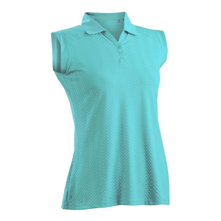 Plus Size Nancy Lopez Grace Sleeveless Golf Polo, Women's, Size: 2xl, Turquoise/blue (turq/aqua)