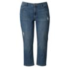 Women's Plus Size Simply Vera Vera Wang Cuffed Capri Jeans, Size: 18 W, Blue