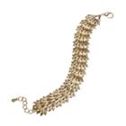 Gs By Gemma Simone Gold Tone Art Deco-inspired Bracelet, Women's, Size: 7, Yellow