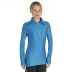 Women's Snow Angel Diamond Duchess Microfleece Quarter-zip Top, Size: Regular, Blue