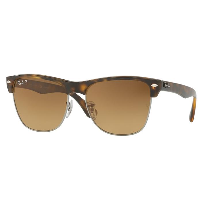 Ray-ban Clubmaster Oversized Rb4175 57mm Square Gradient Polarized Sunglasses, Women's, Grey