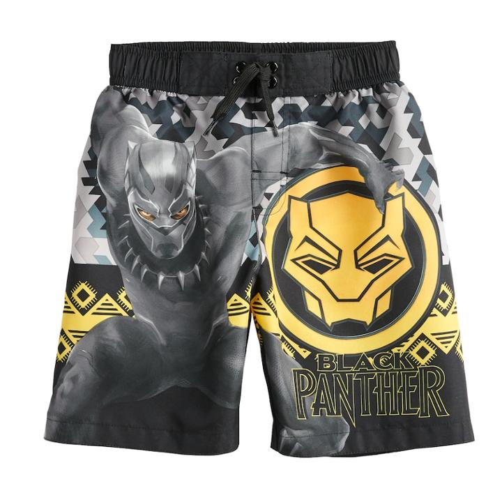Boys 4-7 Marvel Black Panther Swim Trunks, Size: S 4