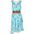 Girls 7-16 Speechless Criss Cross Front Belted High-low Ruffle Dress, Size: 7, Blue