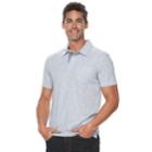 Men's Sonoma Goods For Life&trade; Classic-fit Striped Pocket Polo, Size: Large, White