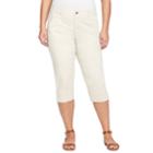 Plus Size Gloria Vanderbilt Rhea Twill Capris, Women's, Size: 16 W, Brown