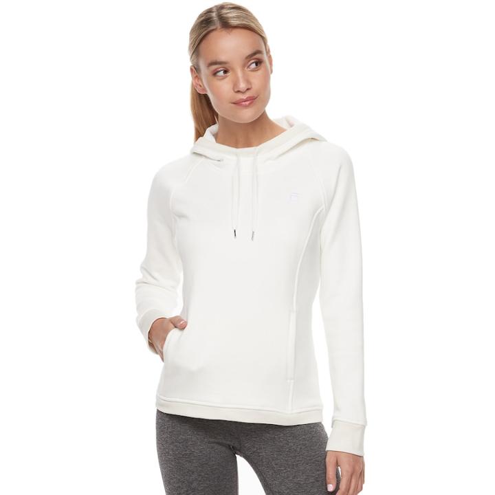 Women's Fila Sport&reg; Andare Fleece Drop Collar Pullover Top, Size: Medium, White Oth